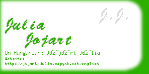 julia jojart business card